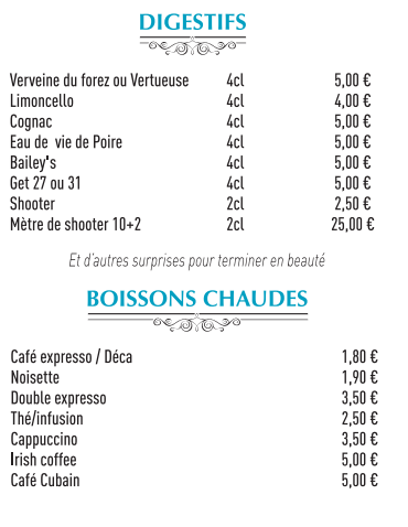 Digestif et boisson